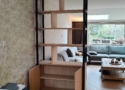 Roomdivider met stalen frame